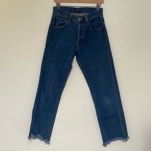 brandy melville j. galt straight leg raw hem jeans